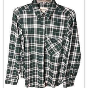 Abercrombie & Fitch Green and White Checkered Shirt